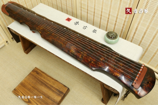 海北藏族自治州收藏级古琴【犀牛皮纹伏羲式】
